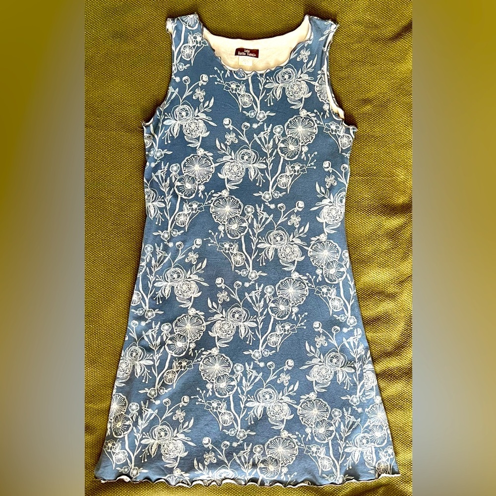 Luna Katerina Postetio Blue Cotton Sleeveless Dress Women’s S Pre Owned